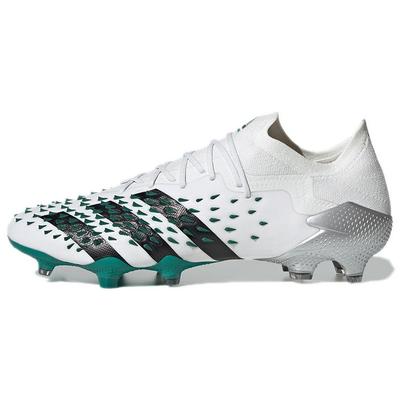 Predator Freak.1 L EQT Круглый носок Шнуровка FG (Резиновый длинный стержень) Прочные футбольные бутсы Мужские футбольные бутсы Белые Зеленые Черные GW0749