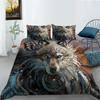 Комплект постельного белья для дома с узором волка, пододеяльник для спальни, наволочка, односпальная/двуспальная кровать, полноразмерное украшение для дома
