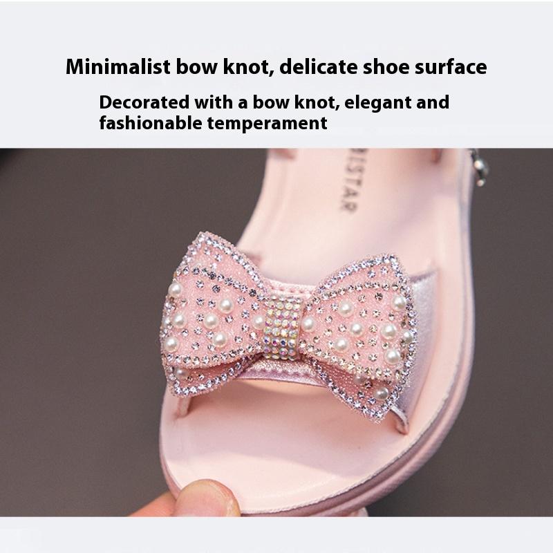 Новая Мода Лето Корейская Версия Принцесса Маленькая Девочка Мягкая Подошва Открытый Носок Сандалии