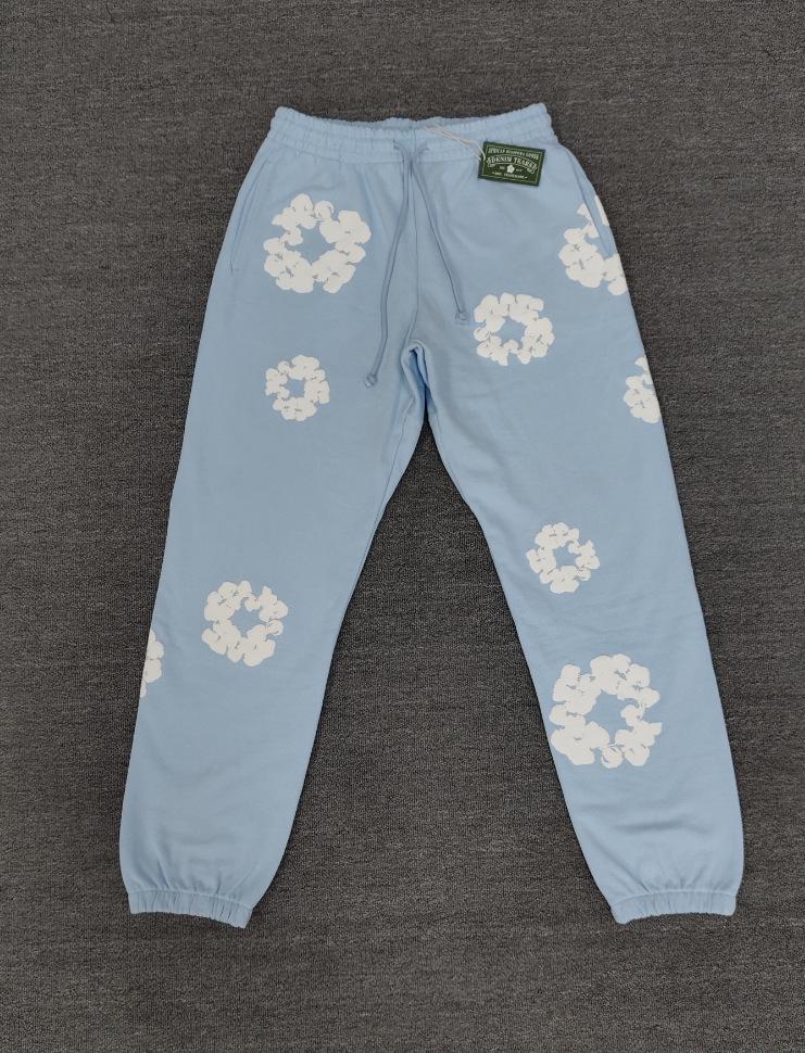 Худи из плотного хлопкового денима с цветочным принтом - Модная американская уличная куртка для мужчин