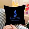 BBENETEAU Logo Cushion Cover Inches Farmhouse Decor Home Throw Pillow Covers for Couch Decorations