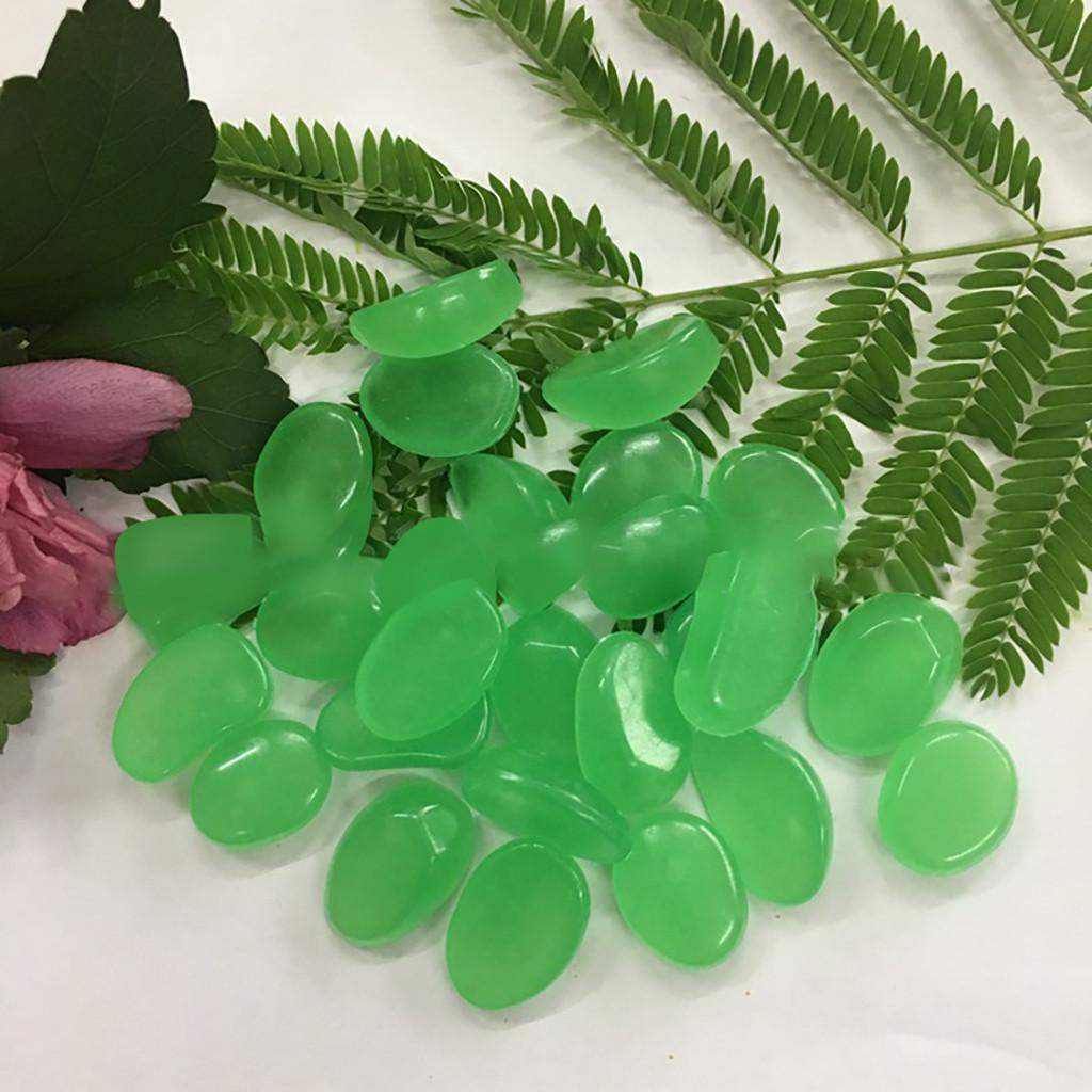 Garden Pebbles Glow Stones Rocks Luminous Pebbles for Walkways Outdoor Decor Aquarium Fish Tank Garden Decorative Stones100pcs