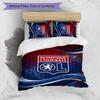 Lyon FC Printed 3PCS Bedding Set Breathable Duvet Cover with Pillowcases Decorative Bed Linen for Bedroom Home