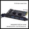 10Gbps USB3.2 PCI-E 4X Expansion Card with Asmedia ASM3142 - 5 Ports, Type-C
