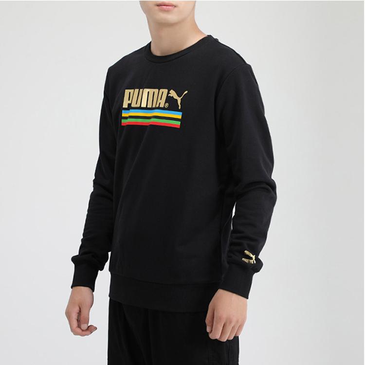 Puma Tfs Unity Crew Neck Толстовка Мужская Топы Черный 599285-01