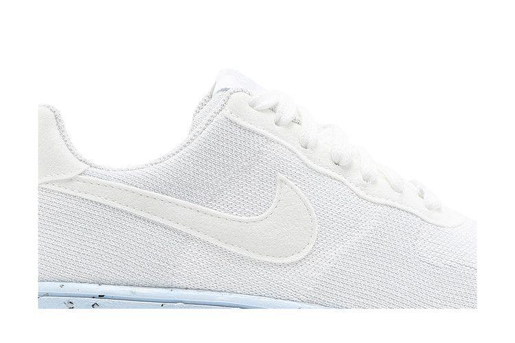 Женские кроссовки Nike Air Force 1 Low Crater Flyknit Белый Ледяно-голубой (Женский) Белый/чистая платина-белый