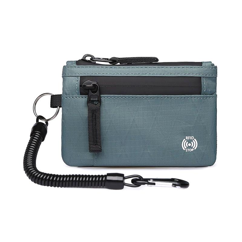 Rfid Держатель для кредитных карт Мужской короткий кошелек на молнии для монет X-Pac Мини дорожный кошелек Мужской тактический кошелек Кошелек для монет