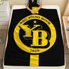 1 шт. Фланелевое одеяло BSC Young Print, Высококачественное, Для всех сезонов, Декор для дома, Тепло и Уют, Идеально для Рождественских подарков