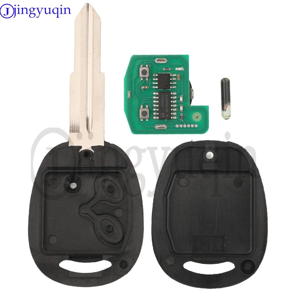 Jingyuqin RK940EUT 433 МГц FSK Чип ID48 Пульт ДУ Автомобильного Ключа Для Chevrolet Aveo Daewoo Spark Matiz 2 Кнопки Брелок Управления Ключом