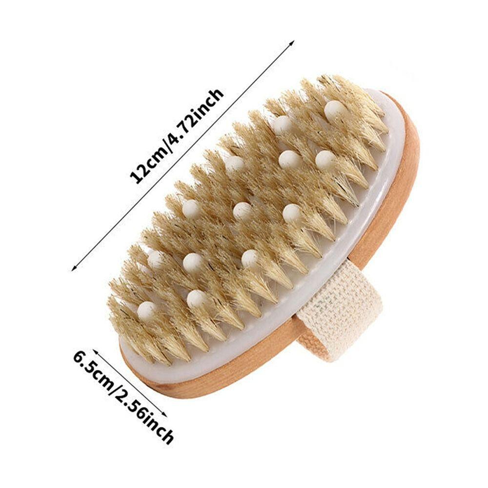 Щетка для душа с отшелушивающим эффектом, мягкая щетина/деревянная массажная щетка, щетина для тела, влажная и сухая