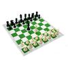 Свернутый виниловый набор турнирных шахмат с двумя дополнительными ферзями и сумкой для переноски , (17 дюймов х 17 дюймов) Зеленый, для профессиональных шахматистов