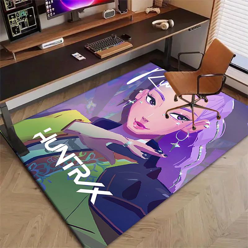 1pc KPop Demon Hunters RUMI4 Design Printed Area Rug Carpet for Bedroom Living Room Home Decor Rugs Mat Non Slip Mat Rug for Bedside