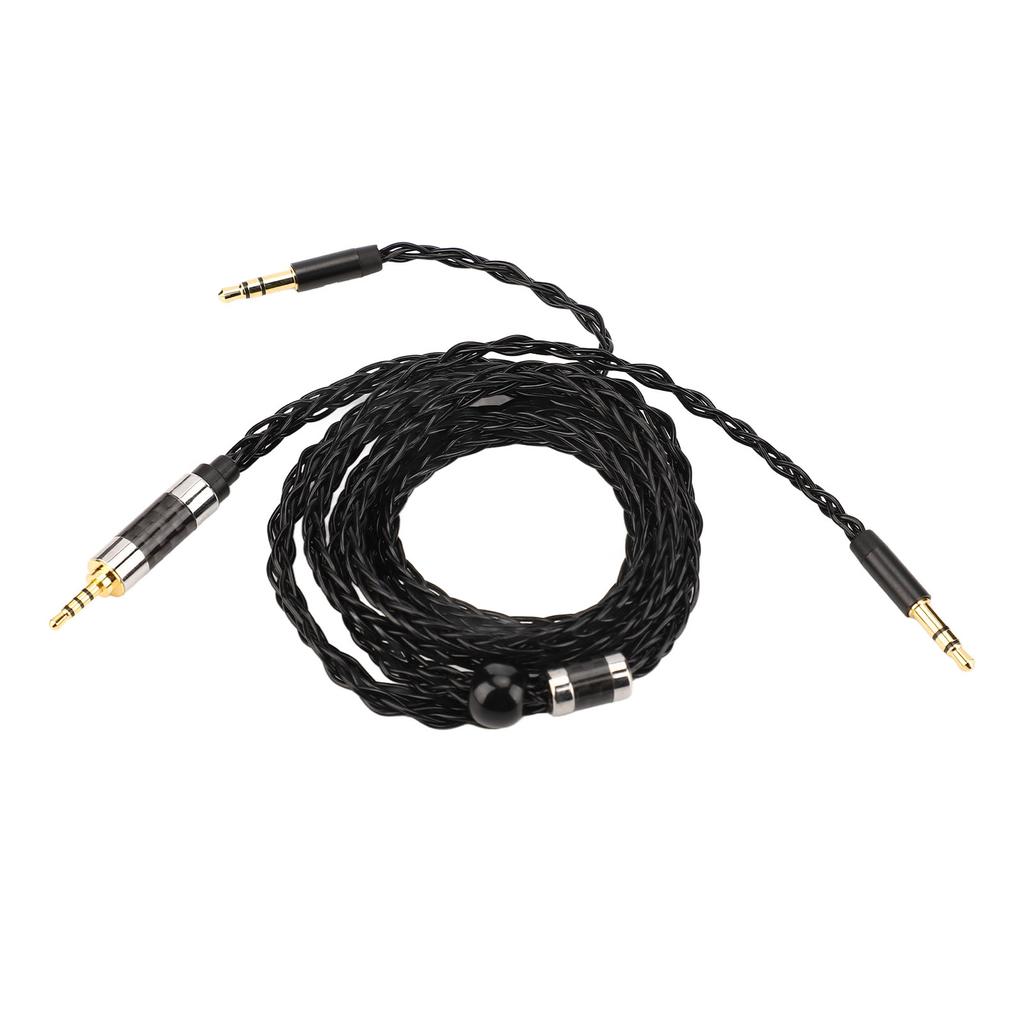 Кабель для наушников 8-жильный 2,5-мм сбалансированный штекер на двойной 3,5-мм штекер посеребренный кабель для наушников