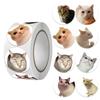 500pcs/roll Round Cat Funny Label Stickers for Packaging Phone Cases Suitcases Laptops Ins Hot Expression Stickers