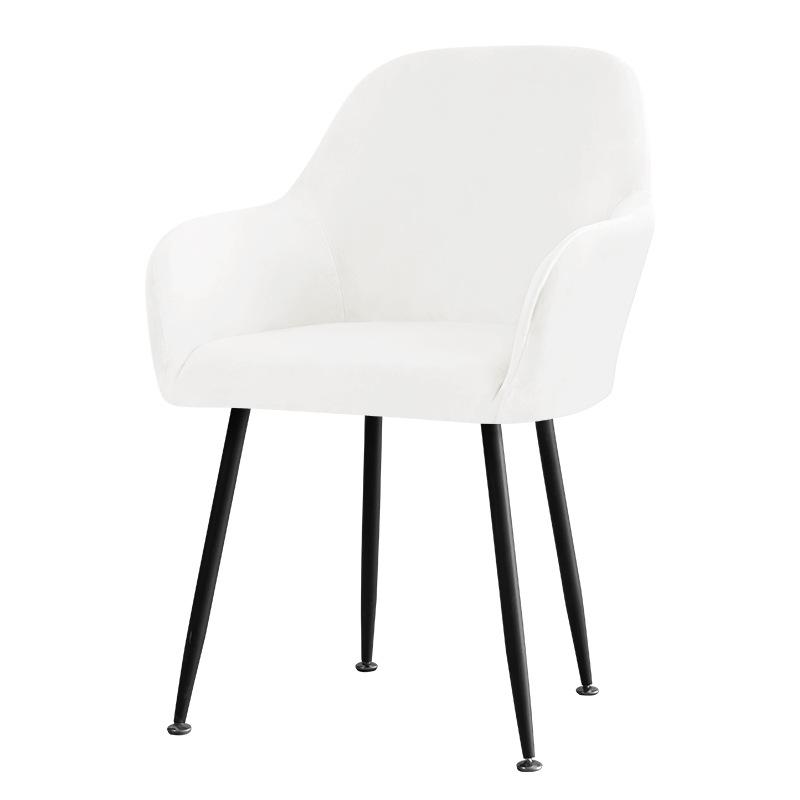 Бархатные эластичные чехлы на стулья, эластичные однотонные чехлы на обеденные стулья, домашний декор, моющиеся чехлы на офисные сиденья с высоким подлокотником