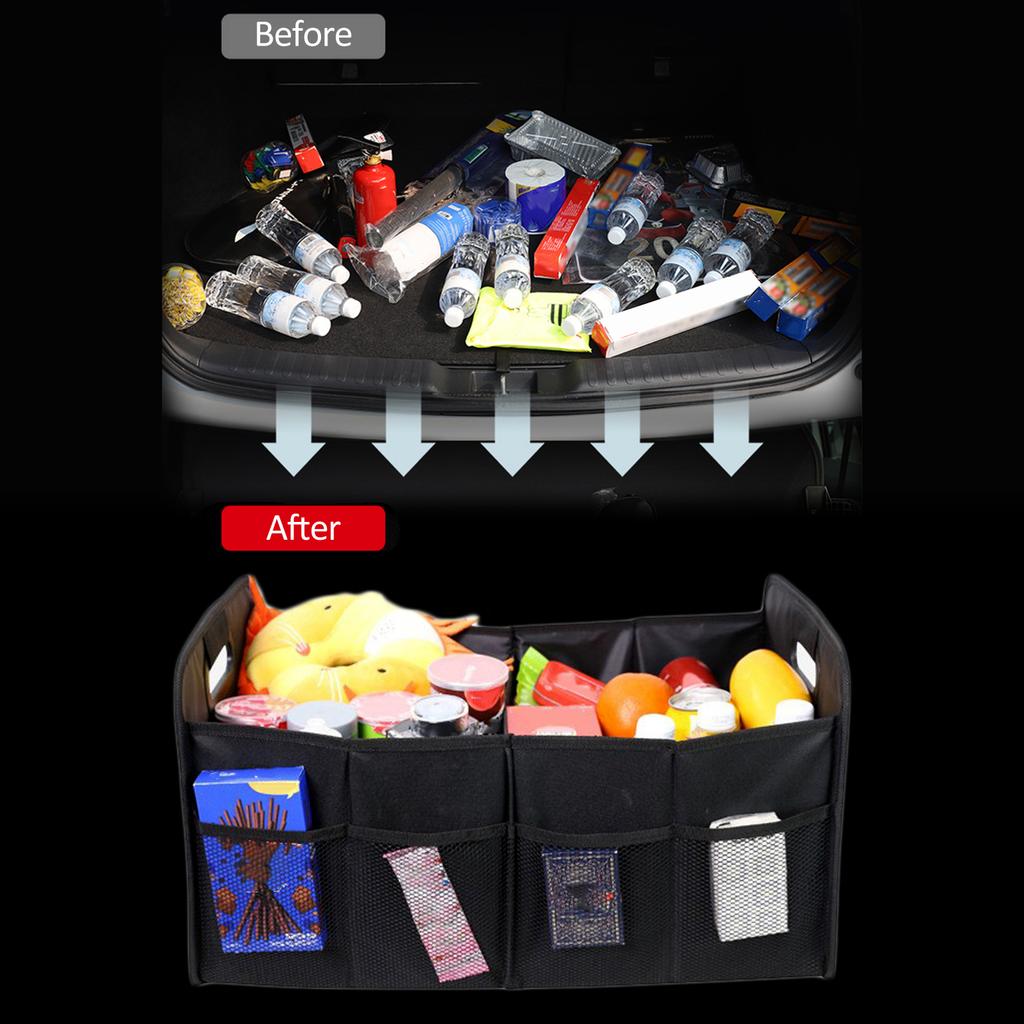 Car Trunk Organizer Car Trunk Storage Box Automotive Cargo Organizer Oxford Cloth Folding Car Storage Box 55L