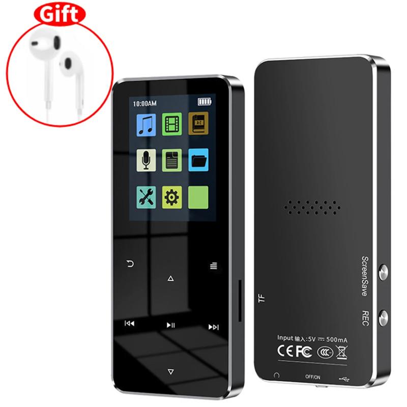 НОВЫЙ 1,8-дюймовый металлический сенсорный MP3 MP4 музыкальный плеер Bluetooth 4.2 поддерживает карты, с FM-будильником, шагомером, электронной книгой, встроенным динамиком
