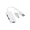 Elecom USB Hub USBHUB 5Gbps Type-C Conversion Adapter Included Cable Fixed 3 Ports White U3H-CAK3005BWH