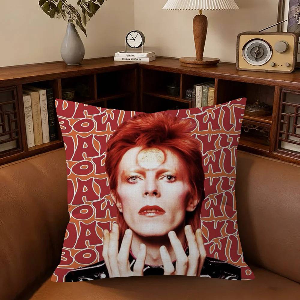 Singer S-David B-Bowie Album Maple Design Cushion Cover Happy Autumn Harvest Decor Holiday Decorati Pillow Cover