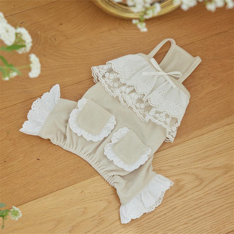 Pet Lace Jumpsuit Cute Pet Teddy Overalls Spring Cat Pants Puppy Clothes Dog Pajamas Dog Clothes for Small Dogs