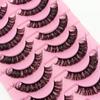 10 Pairs Eye Lashes Natural Long Wispy Volume DD Curl False Eyelashes Russia Volume Faux Mink