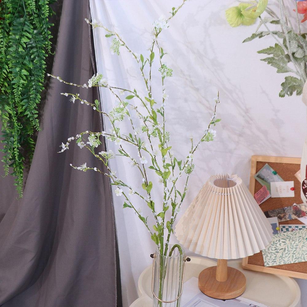 Lifelike Artificial Snow Willow Branches Handmade Fake Plants Simulation Snow Willow  Vase Decor