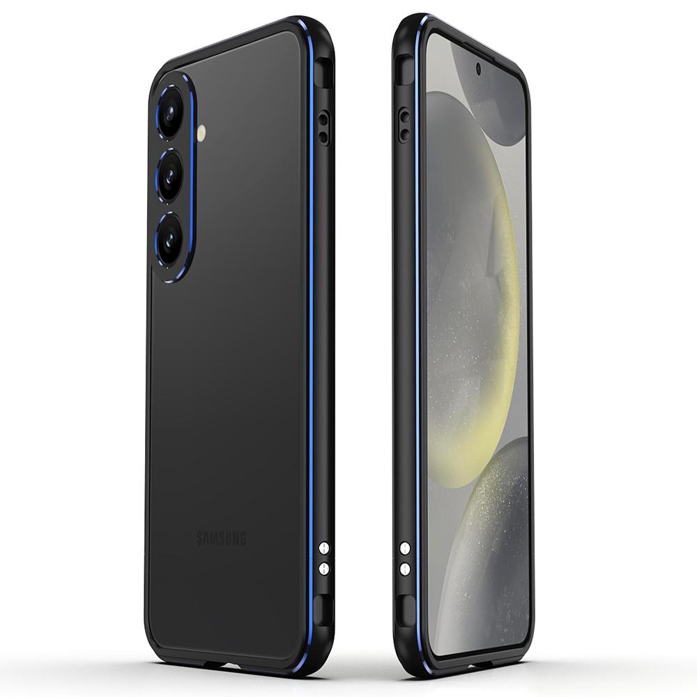 Бампер для Samsung Galaxy S24+ Металлическая рамка Конструкция без задней панели Чехол для телефона с защитой объектива камеры