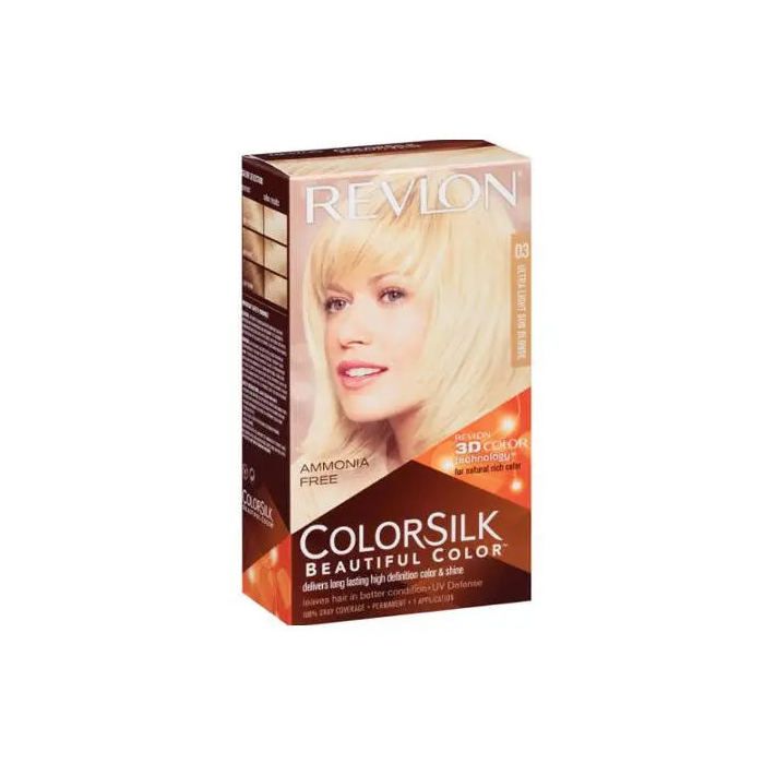 Coloration cheveux - Revlon - Colorsilk N°03 Blond Soleil Ultraclair - Sans ammoniaque - Femme