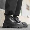 Высококачественные классические кожаные ботинки в британском уличном стиле для мужчин, трендовые черные, повседневные, для ношения каждый день, обувь, увеличивающая рост