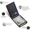 SERMAN BRANDS Money Clip Wallet - Men's Wallet Slim Front Pocket RFID Blocking Card Holder Minimalist Mini Bifold, 4.3 inches x 3.1 inches x 0.6
