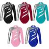 Kids Girls Dance Training Costume Long Sleeve Leotard Jumpsuit for Gymnastics Fancy Skating