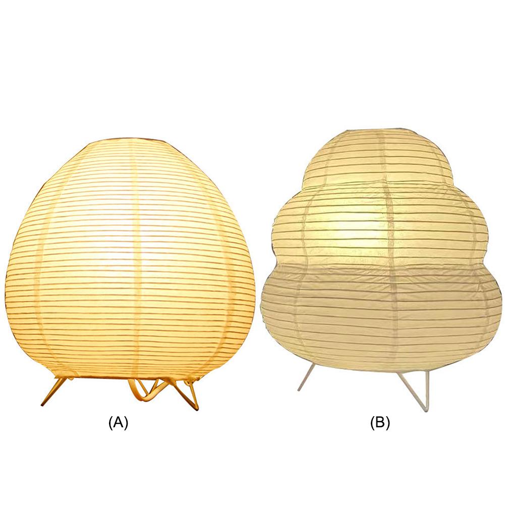 Lantern LED Table Lamp Rice Paper Bedside Study Table Lamp Handmade Desktop Decorative Lantern Light for Living Room Bedroom
