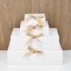 3Pcs White Gift Box with Lid Ribbons for Birthday Party Candy Cookie Storage Christmas Wedding Bridesmaid Gift Packaging Boxes