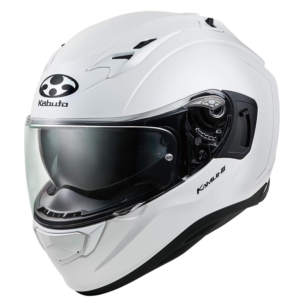 Мотоциклетный шлем OGK KABUTO, полнолицевой KAMUI3, жемчужно-белый 584610 (Размер S)
