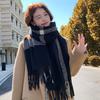 Plaid Scarf Winter New High-end Thickened Versatile Warm Shawl Student Couple Scarf Retro Style