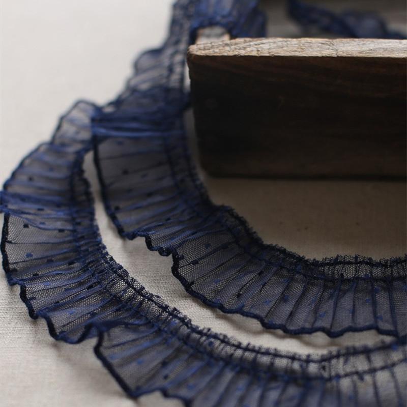 2024 Складки оборки пятнистое кружево DIY детское платье юбка манжеты подол шитье украшения домашний текстиль подушка корзина для хранения отделка