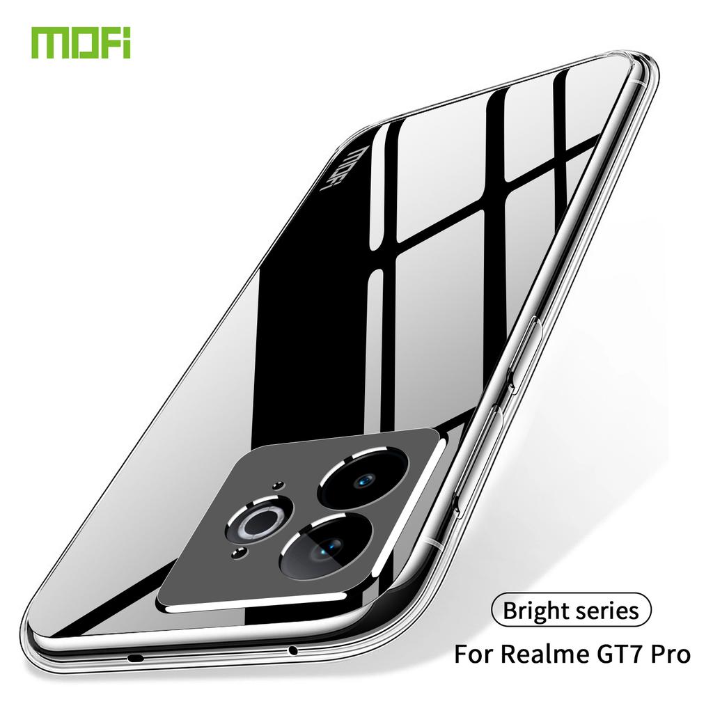 For Realme GT 7 Pro 5G Clear Phone Case MOFI Ultra-Thin TPU Phone Back Cover