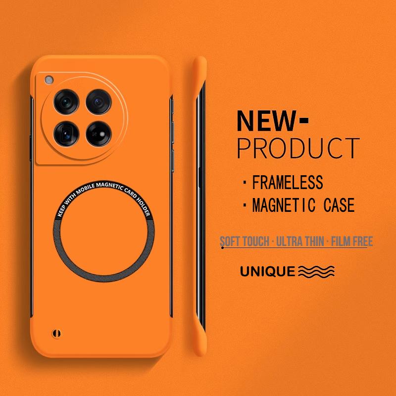Ультратонкий жесткий магнитный чехол для телефона из поликарбоната без рамки для Magsafe Oneplus 12 12R 11 11R 10T 10R 10 Pro матовый цветной однотонный чехол