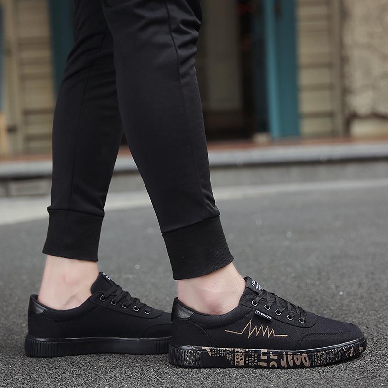 Весенне-летняя парусиновая обувь, мужские кроссовки, черные туфли, мужская повседневная обувь, мужская модная обувь