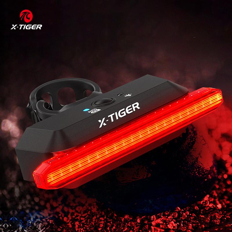 X-TIGER LED Bike Tail Light 6 Mode IPX5 Waterproof Super Bright USB Rechargeable Rear Bike Red Light Warning Bicycle Lights
