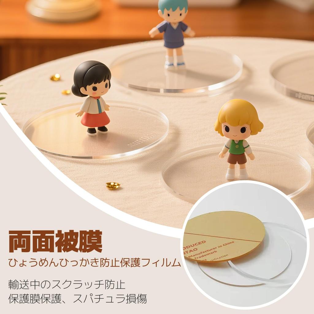 Ziyue 6-компонентная акриловая подставка-дисплей, диаметр 150 мм x толщина 5 мм, круглая акриловая подставка, прозрачная основа для дисплея