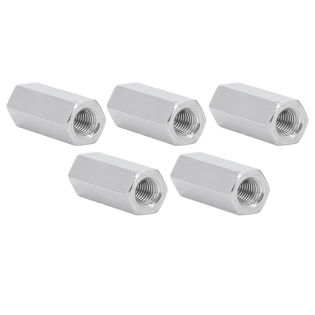 5PCS Hex Coupling Nuts 304 Stainless Steel Thread Connection Nut for Bolt Stud Machine Screws