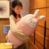 Girl Heart Pink Cherry Blossom Rabbit Doll Girl Sleeping Long Throw Pillow Children Bunny Rag Doll