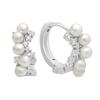 Silver Earrings with Natural Pearls, Cubic Zirconia (2185666)