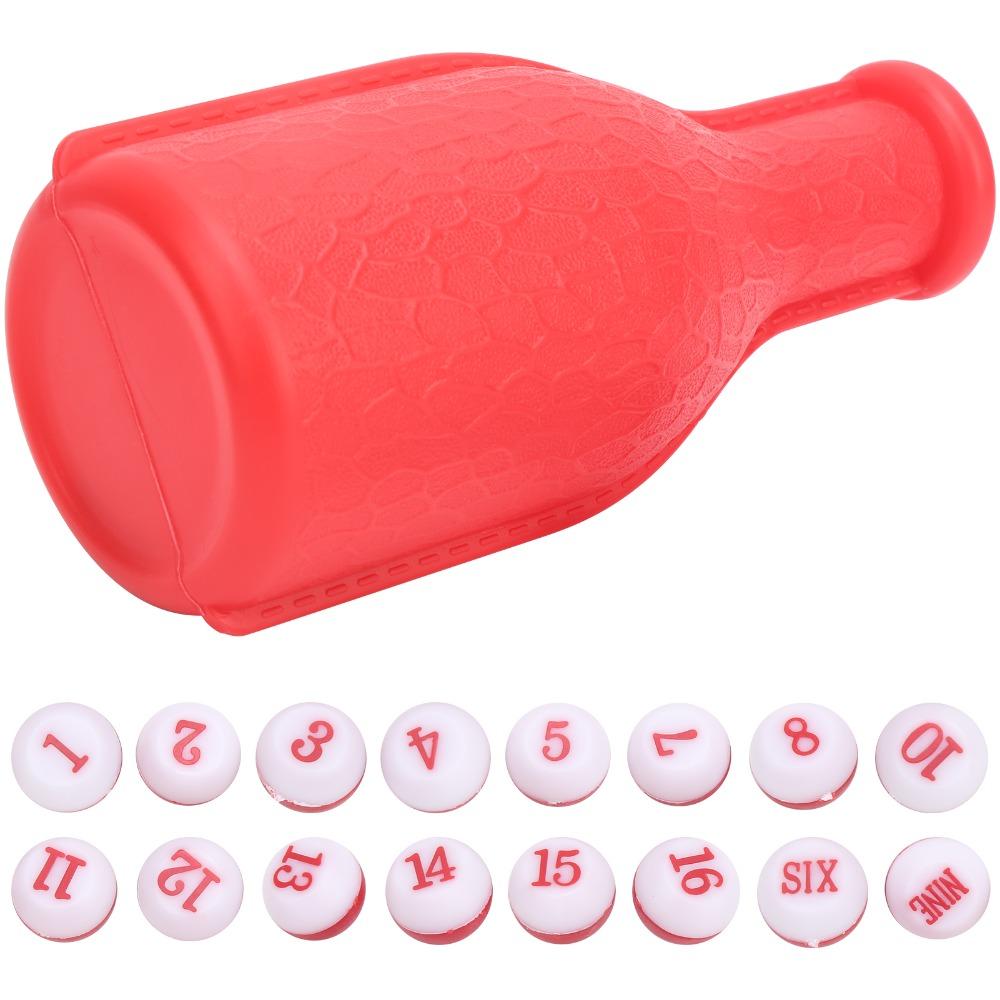 Standard Set Billiard Shaker Bottle Plastic Scoring Pool Shaker Billiard Dice  Bar Club
