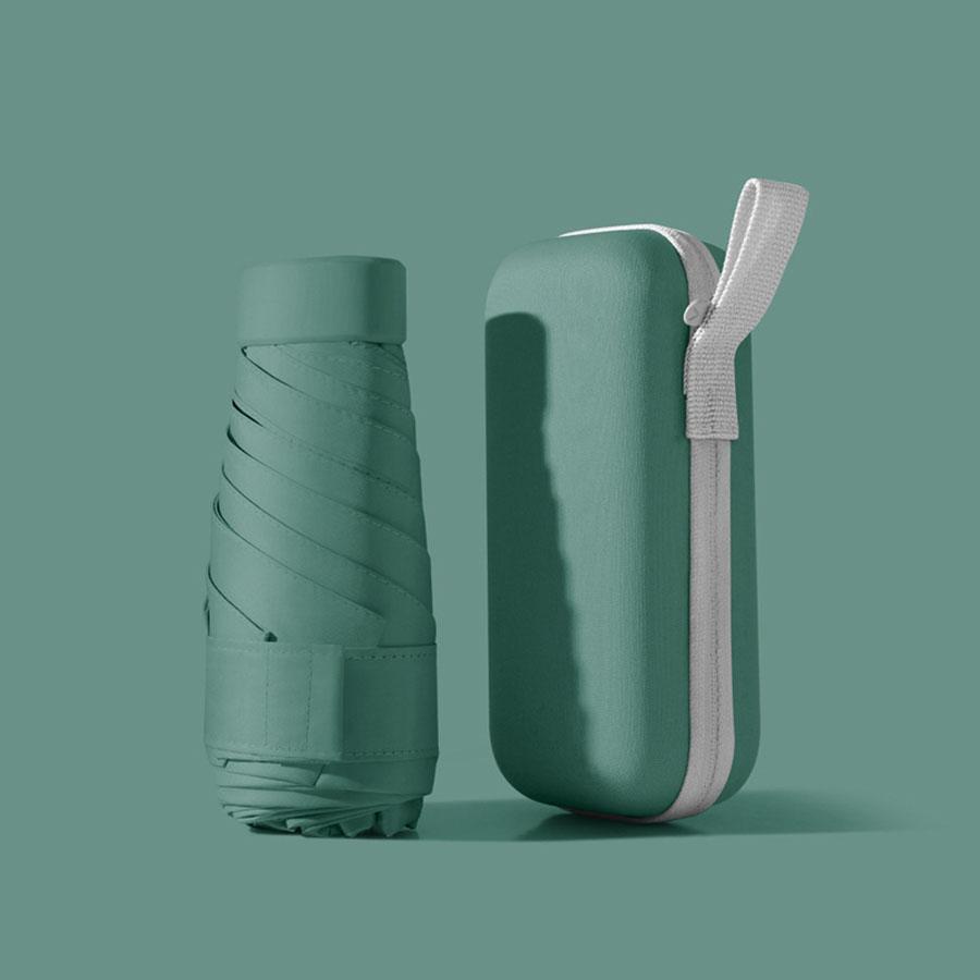 One Super Light Portable Small Folding Umbrella, with Box, Manual Opening, 5-fold Portable Sunshade, Fashionable Minimalist