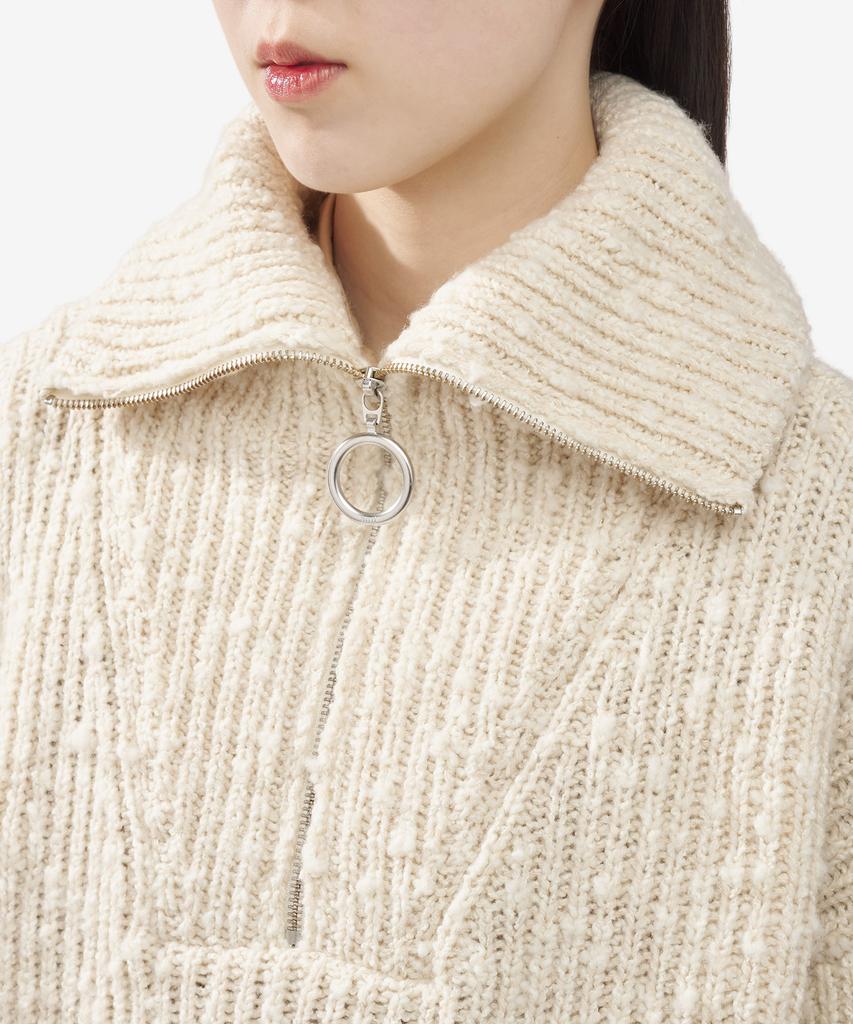Ami Half Zipper Knit - Ivory / Uks633Kn0022185