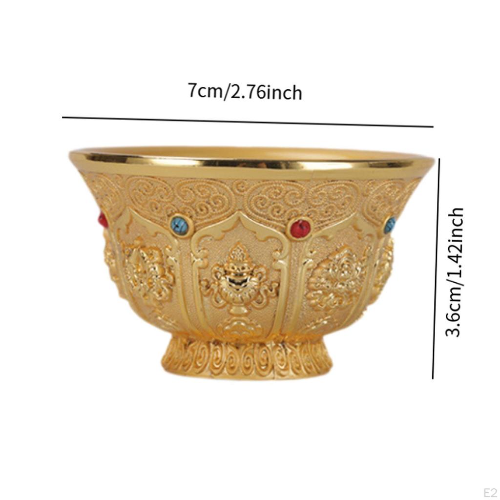 Sacred Tibetan Water Offering Vessel for Home Decor