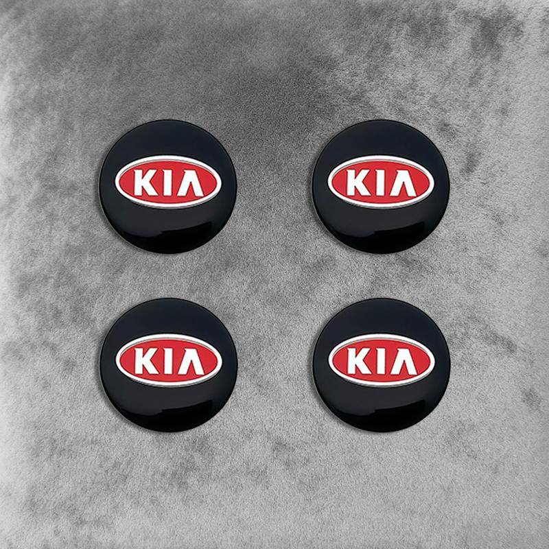 COZN3 4Pcs Car Tire Wheel Hub Center Cover Badge Sticker For Kia Sportage Carnival Seltos Sorento Rio Borrego Ceed Forte K3 K5 EV3 EV6
