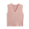 Ladies’ 2025 Spring V-Neck Slim Knit Vest - European & American Style